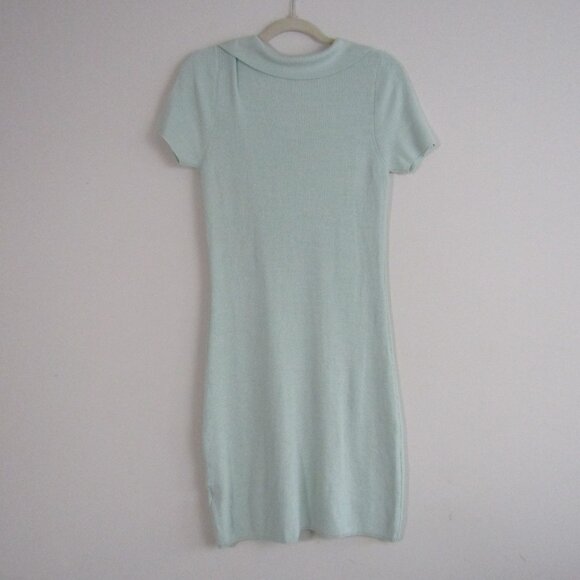 Freshman 1996 Knit Polo Dress Large Mint Green Tennis Prep - Picture 5 of 9
